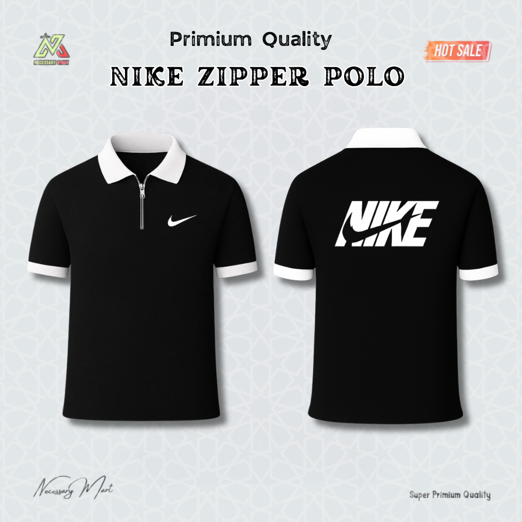 Zipper Polo (Black)