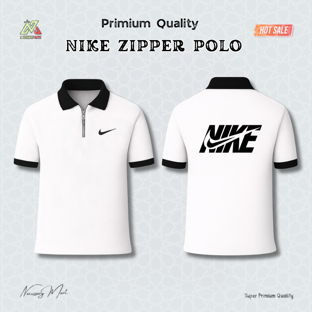 Zipper Polo (White)